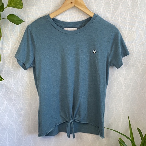 Spiritual Gangster Tops - Spiritual Gangster Front Tie Short Sleeve Tee